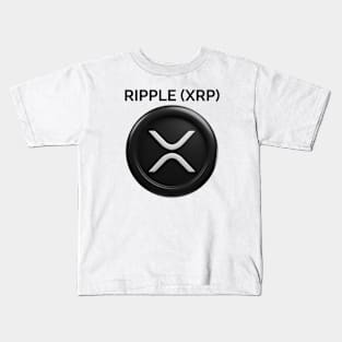 Ripple 3d front view rendering cryptocurrency Kids T-Shirt